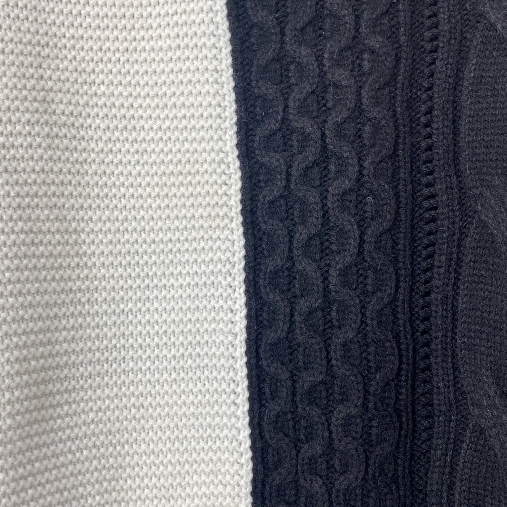 New- Double Zero Long Sleeve Black & White Crew Neck Pullover Sweater - Picture 5 of 6